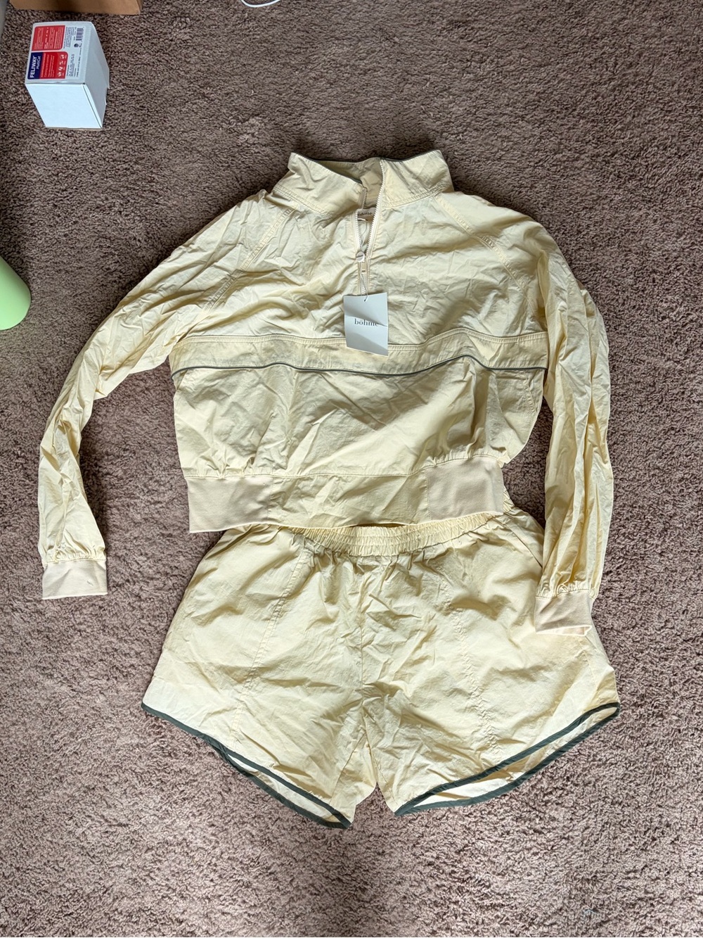 bohme Pale Yellow Two-Piece Athletic Set